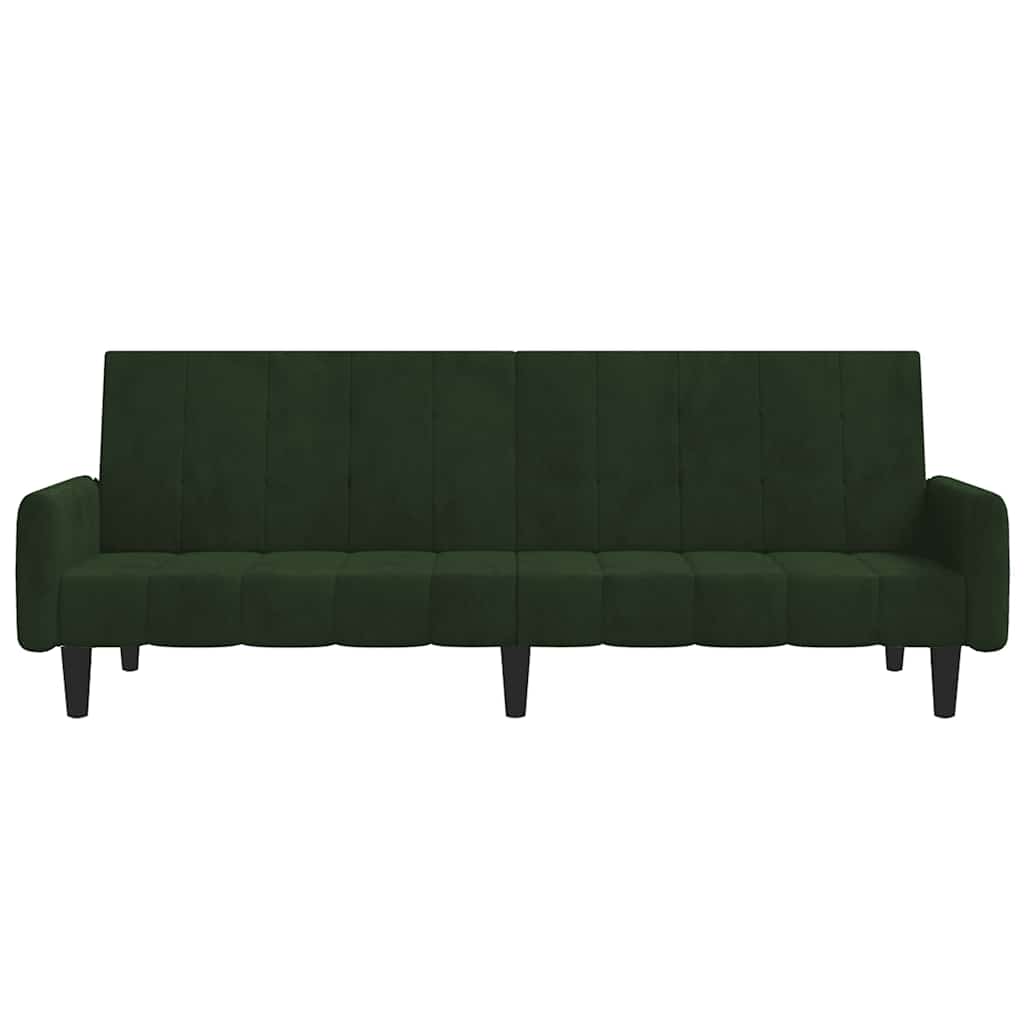 Canapé-lit à 2 places vert foncé velours - XIOS