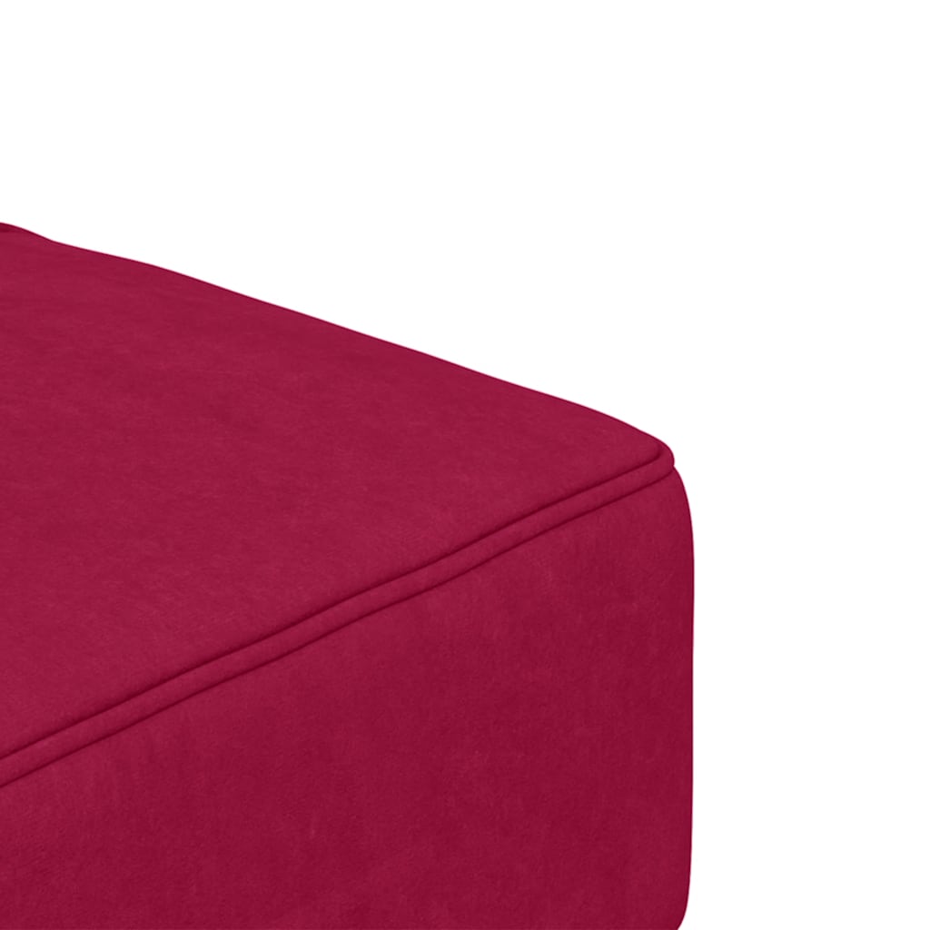 Canapé-lit à 2 places et deux oreillers Rouge bordeaux Velours - XIOS