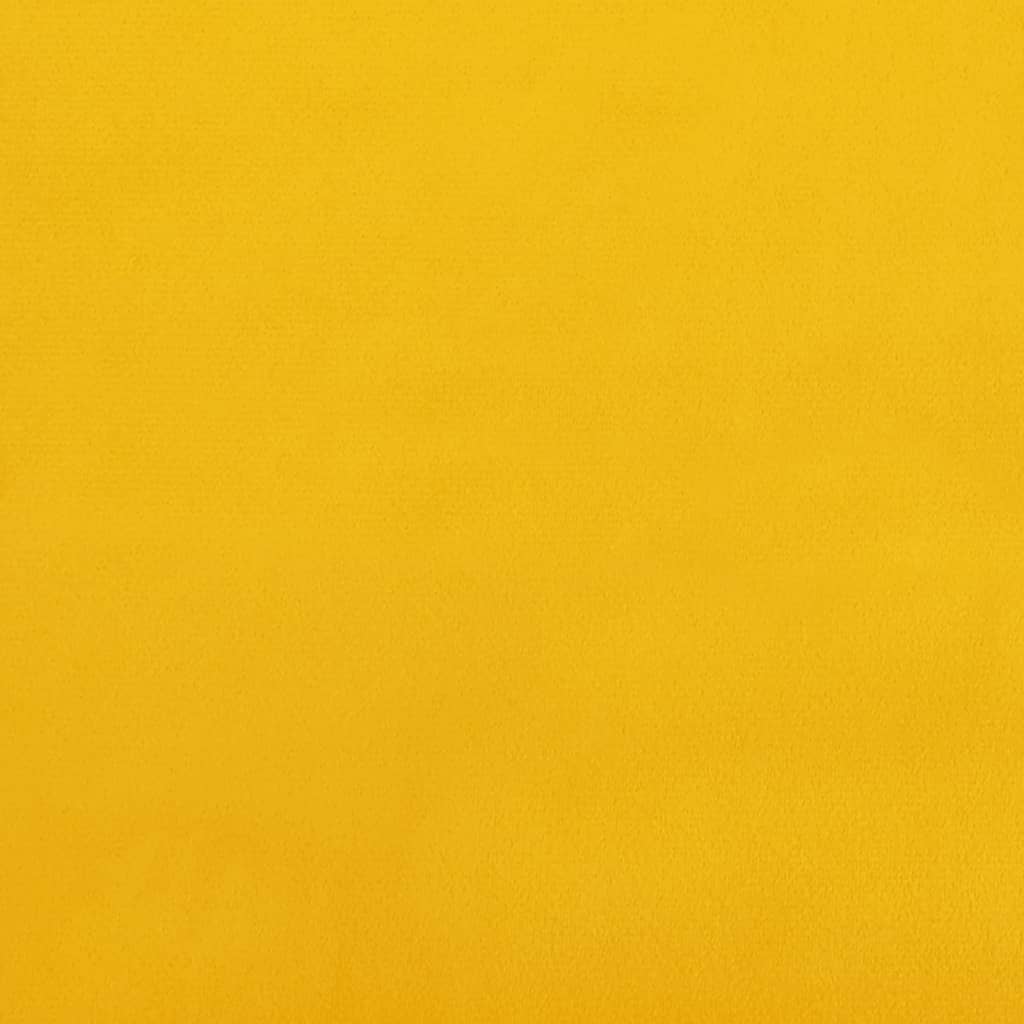 Canapé-lit à 2 places avec deux oreillers Jaune Velours - XIOS