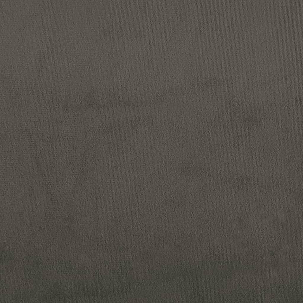 Canapé-lit à 2 places avec deux oreillers Gris foncé Velours - XIOS