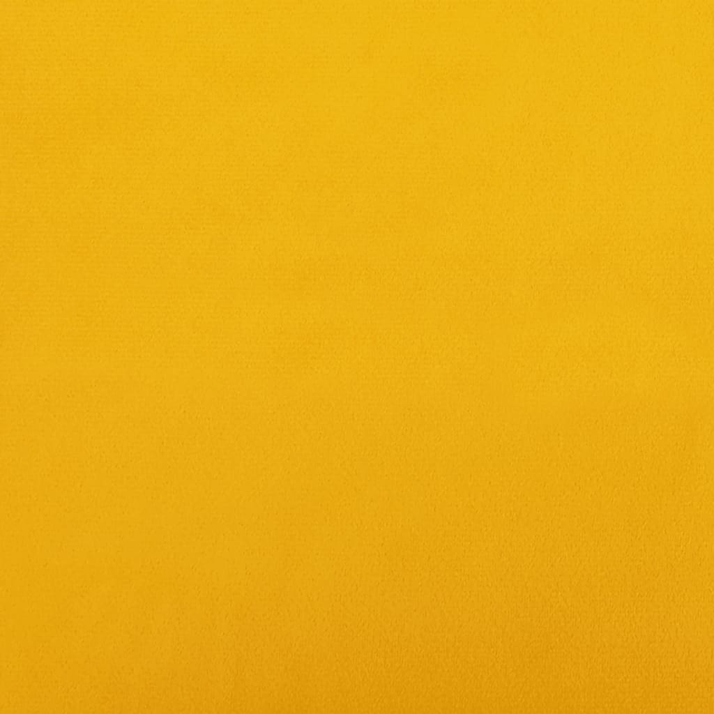 Canapé-lit à 2 places avec deux oreillers Jaune Velours - XIOS