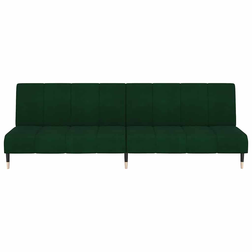 Canapé-lit à 2 places vert foncé velours - XIOS
