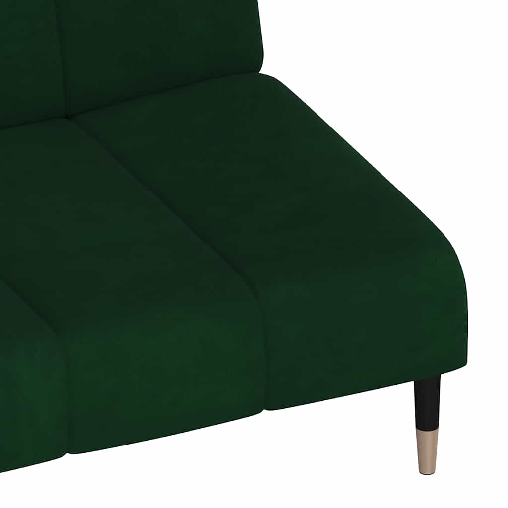 Canapé-lit à 2 places vert foncé velours - XIOS