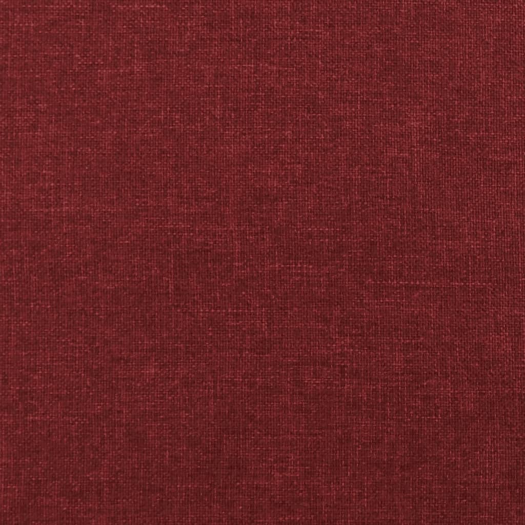 Canapé-lit à 2 places avec deux oreillers rouge bordeaux tissu - XIOS