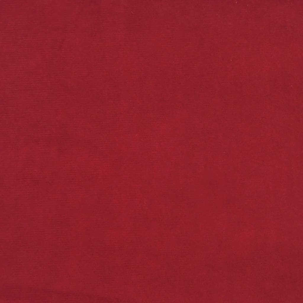 Canapé-lit à 2 places et deux oreillers Rouge bordeaux Velours - XIOS