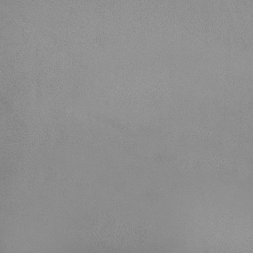 Canapé-lit à 2 places avec deux oreillers Gris clair Velours - XIOS