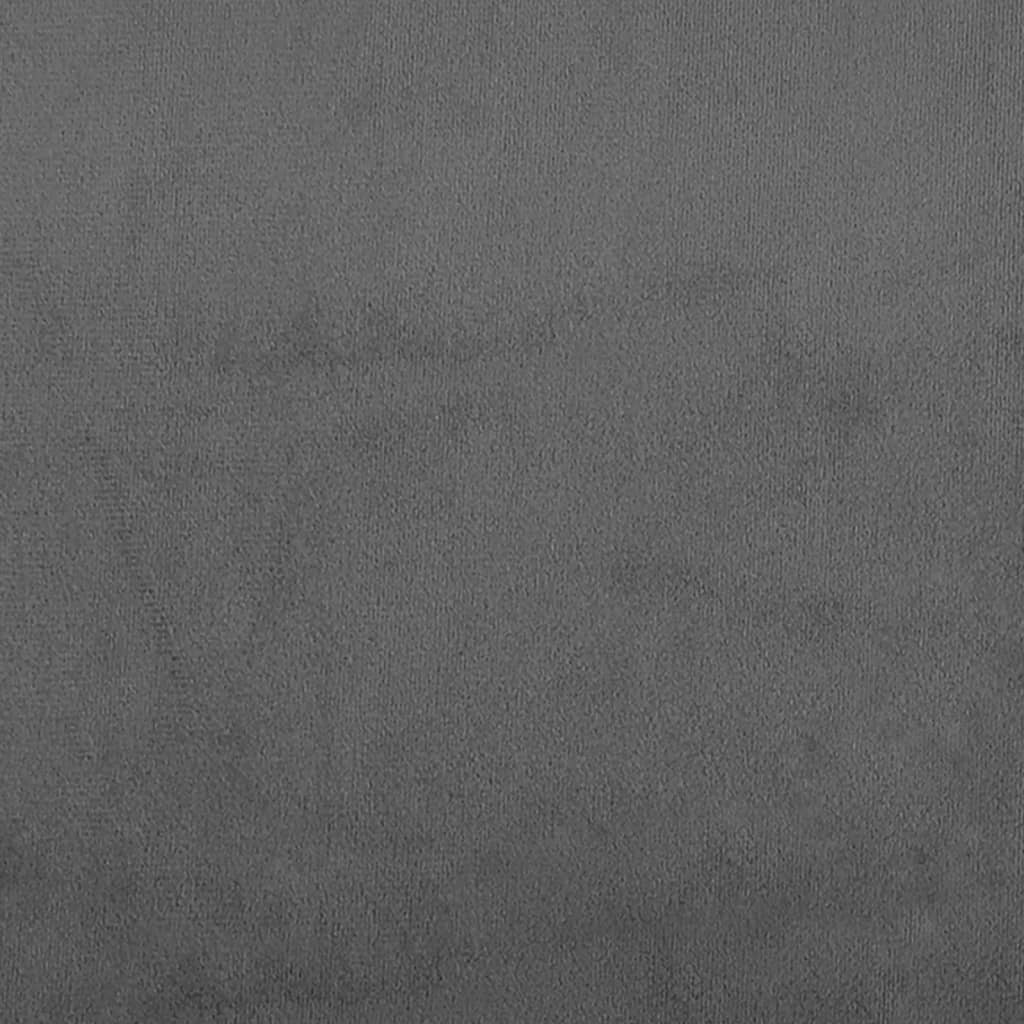 Canapé-lit à 2 places avec deux oreillers Gris foncé Velours - XIOS