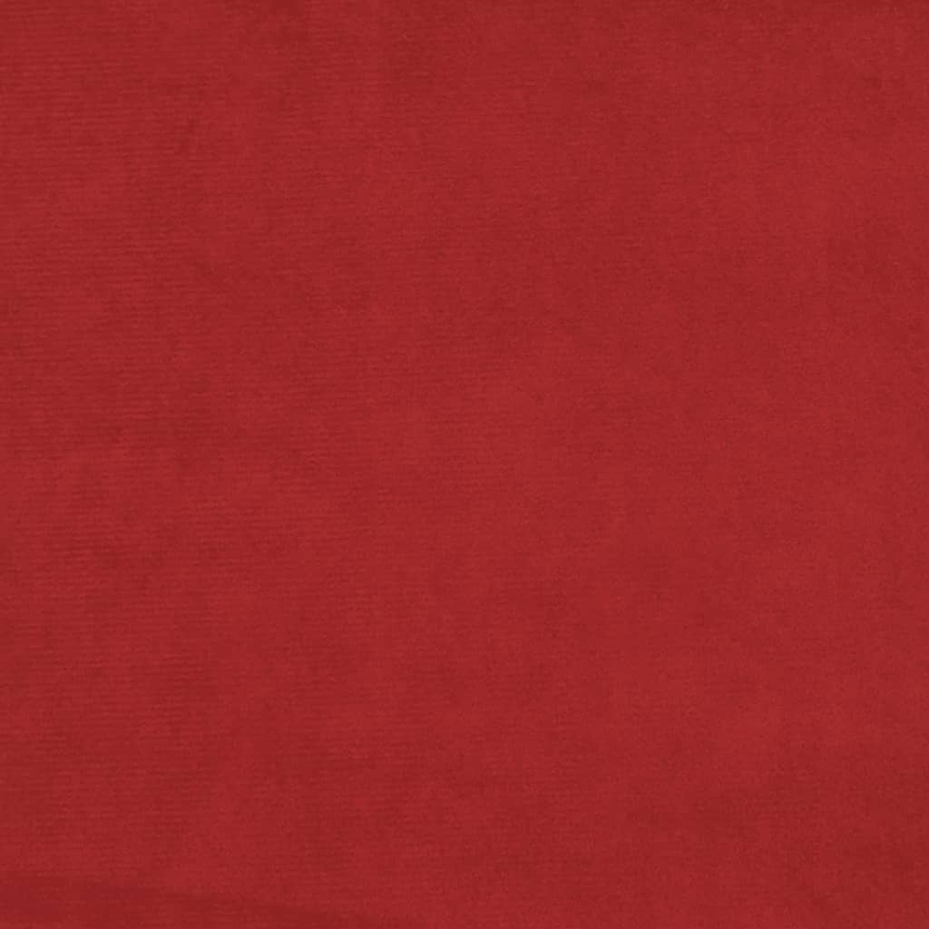 Canapé-lit à 2 places et deux oreillers Rouge bordeaux Velours - XIOS