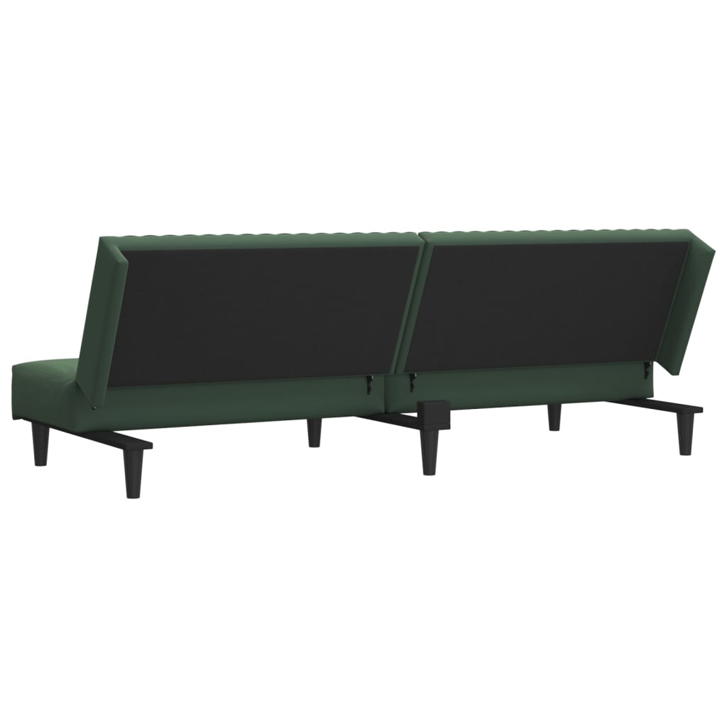Canapé-lit à 2 places vert foncé velours - XIOS