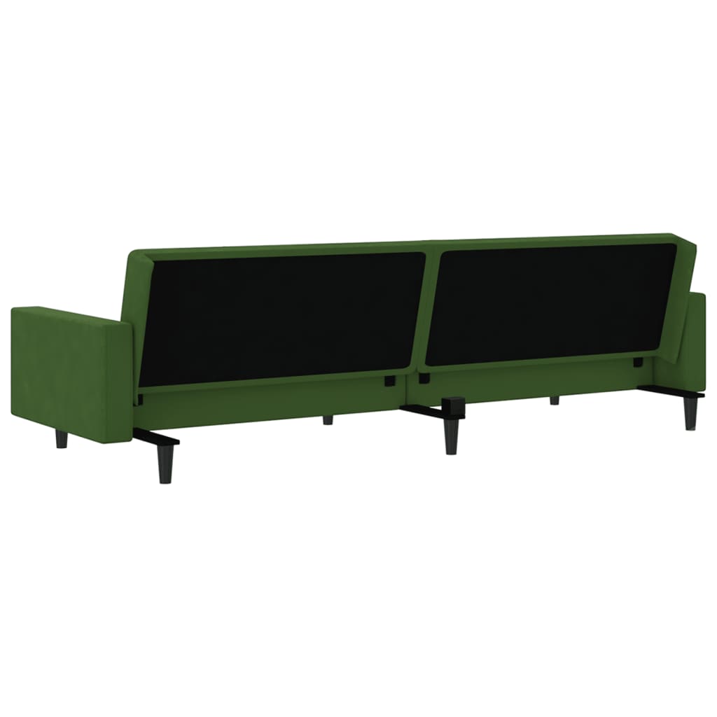 Canapé-lit à 2 places vert foncé velours - XIOS