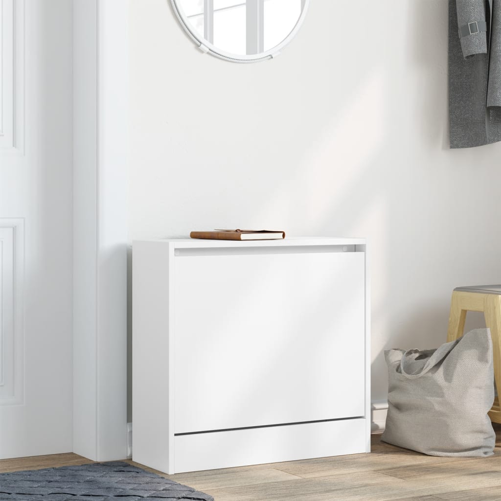 Armoire à chaussures blanc 60x21x57 cm bois d'ingénierie - XIOS