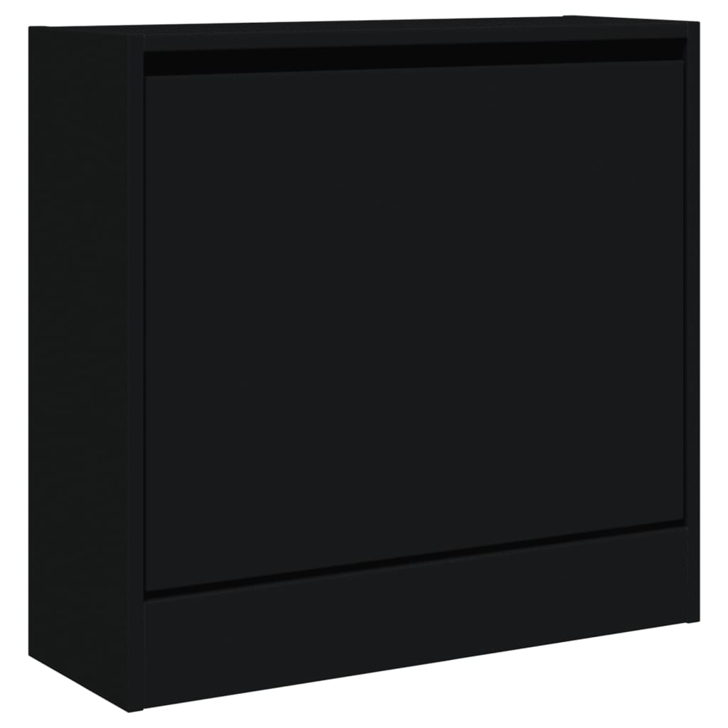 Armoire à chaussures noir 60x21x57 cm bois d'ingénierie - XIOS