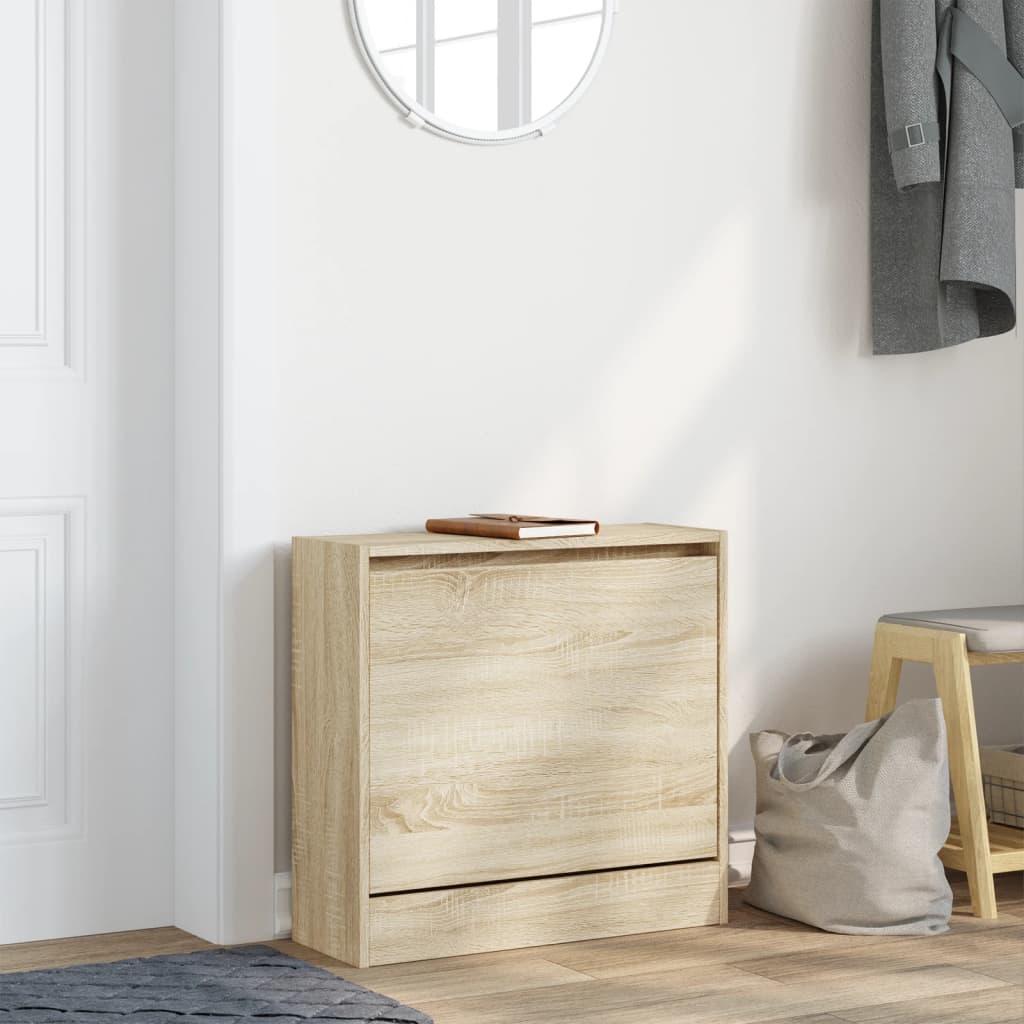 Armoire à chaussures chêne sonoma 60x21x57 cm bois d'ingénierie - XIOS