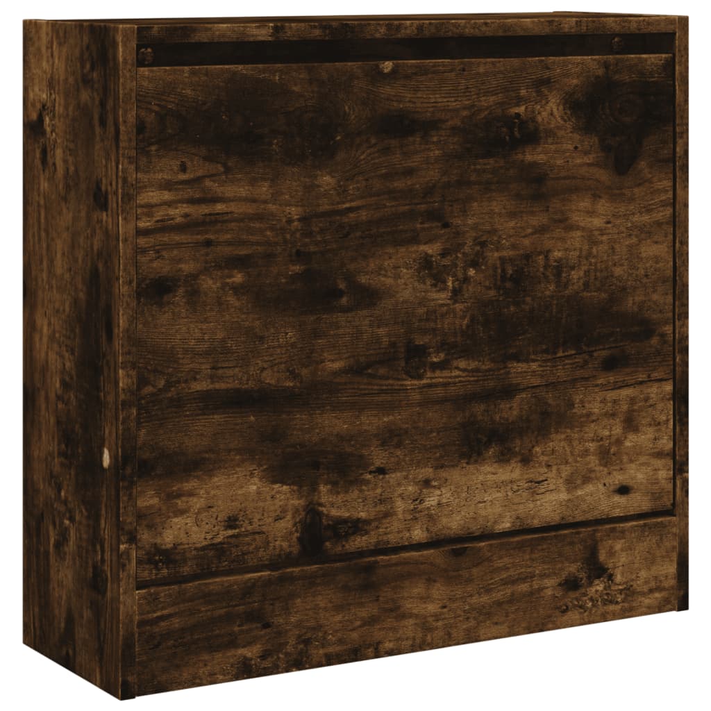 Armoire à chaussures chêne fumé 60x21x57 cm bois d'ingénierie - XIOS