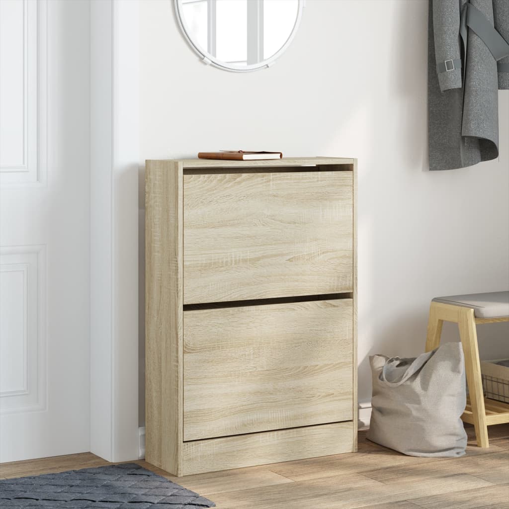 Armoire à chaussures chêne sonoma 60x21x87,5 cm bois ingénierie - XIOS