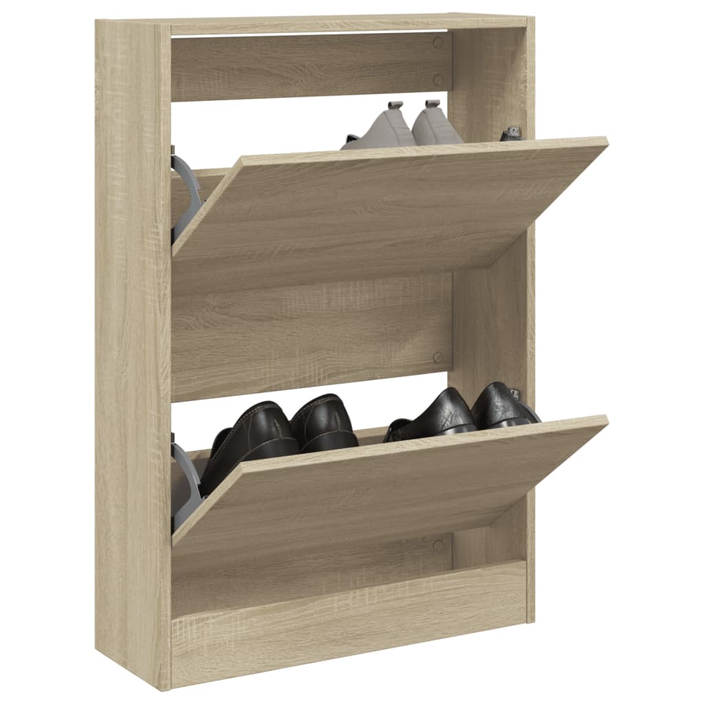 Armoire à chaussures chêne sonoma 60x21x87,5 cm bois ingénierie - XIOS