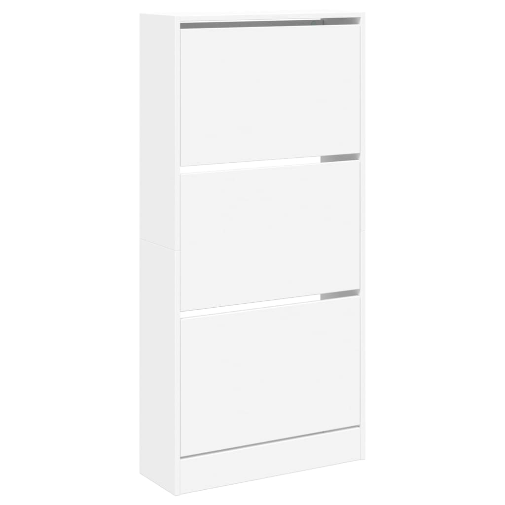 Armoire à chaussures blanc 60x21x125,5 cm bois d'ingénierie - XIOS