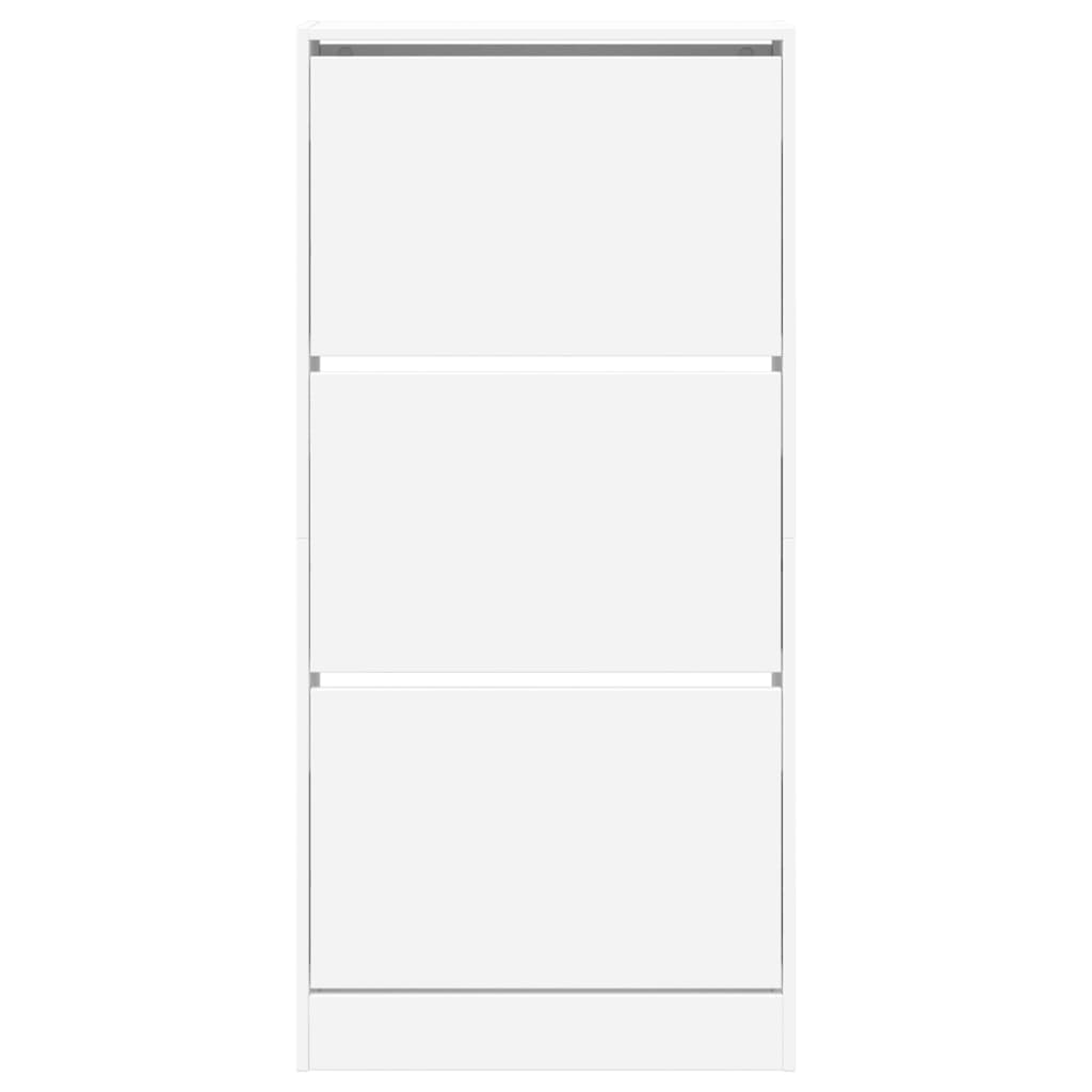 Armoire à chaussures blanc 60x21x125,5 cm bois d'ingénierie - XIOS