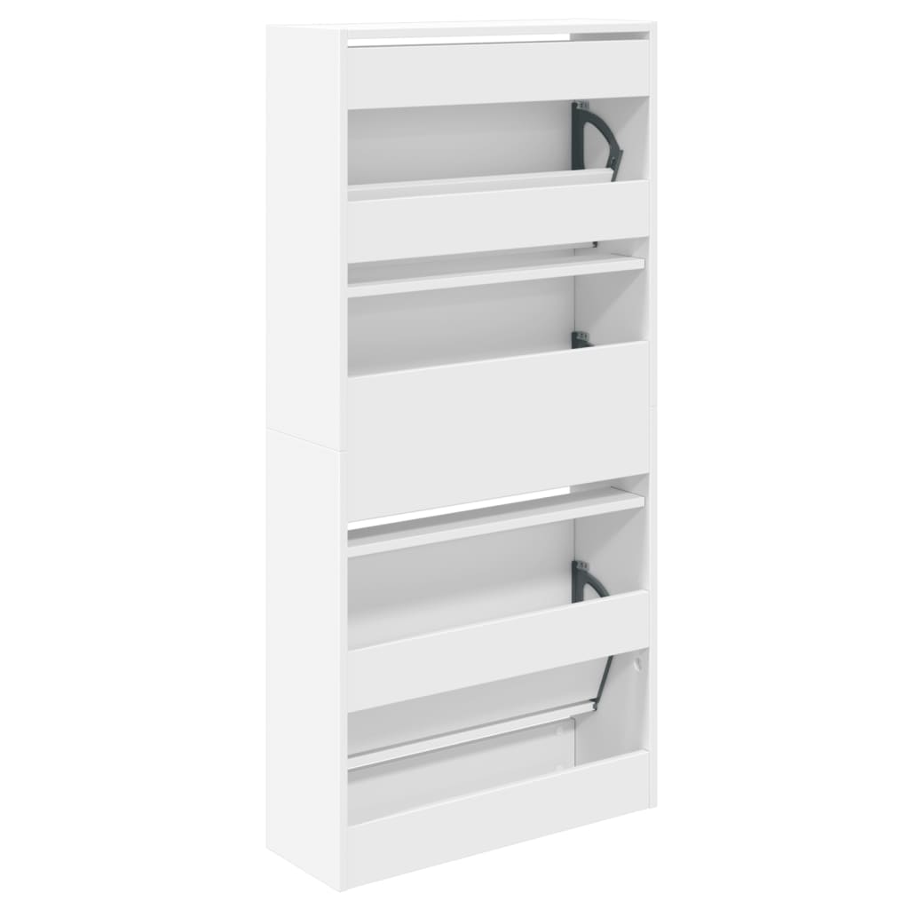 Armoire à chaussures blanc 60x21x125,5 cm bois d'ingénierie - XIOS