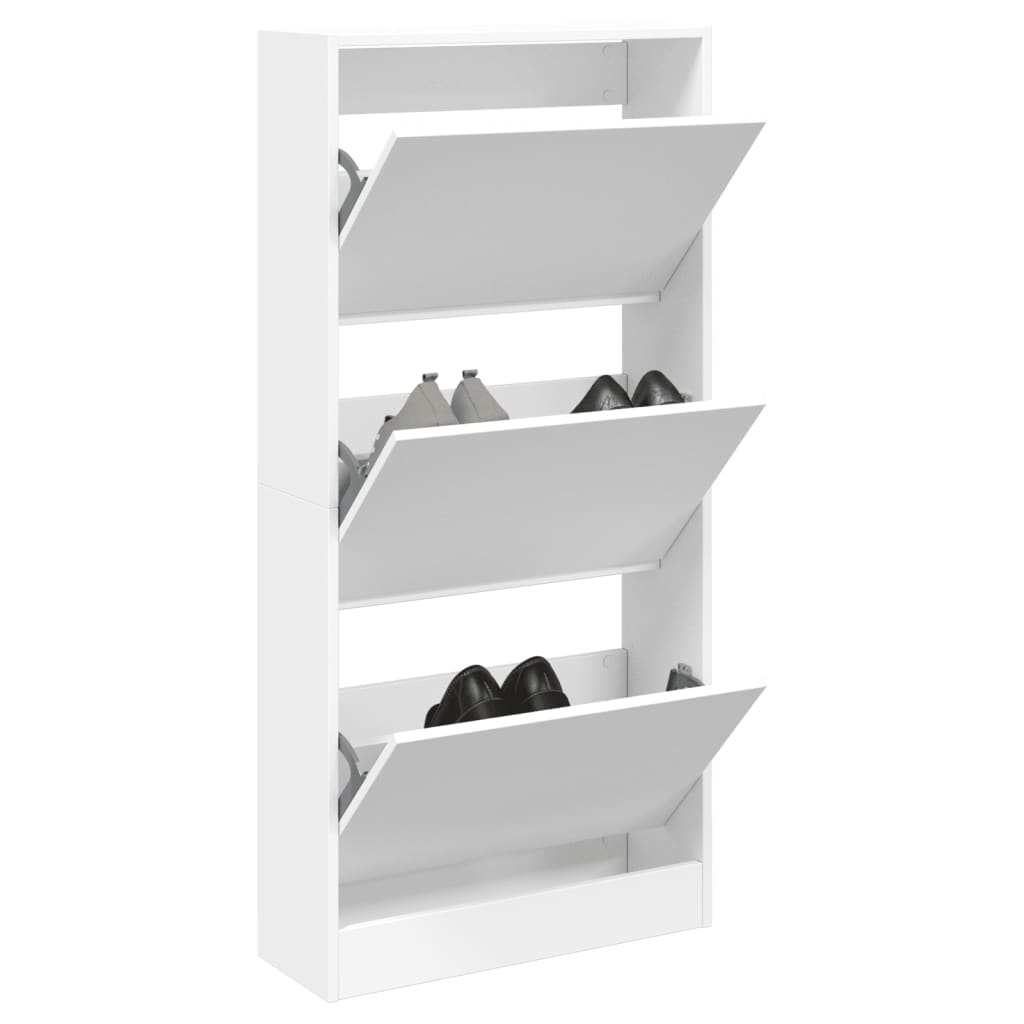 Armoire à chaussures blanc 60x21x125,5 cm bois d'ingénierie - XIOS