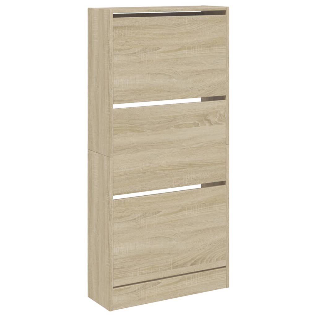 Armoire à chaussures chêne sonoma 60x21x125,5cm bois ingénierie - XIOS