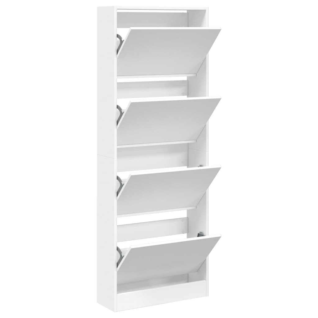 Armoire à chaussures blanc 60x21x163,5 cm bois d'ingénierie - XIOS
