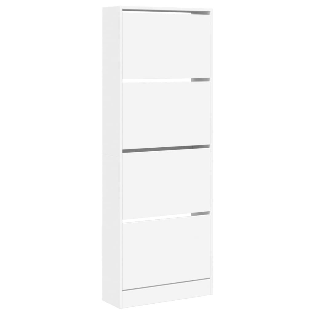 Armoire à chaussures blanc 60x21x163,5 cm bois d'ingénierie - XIOS