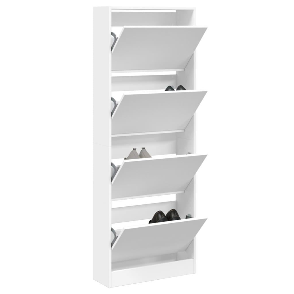 Armoire à chaussures blanc 60x21x163,5 cm bois d'ingénierie - XIOS