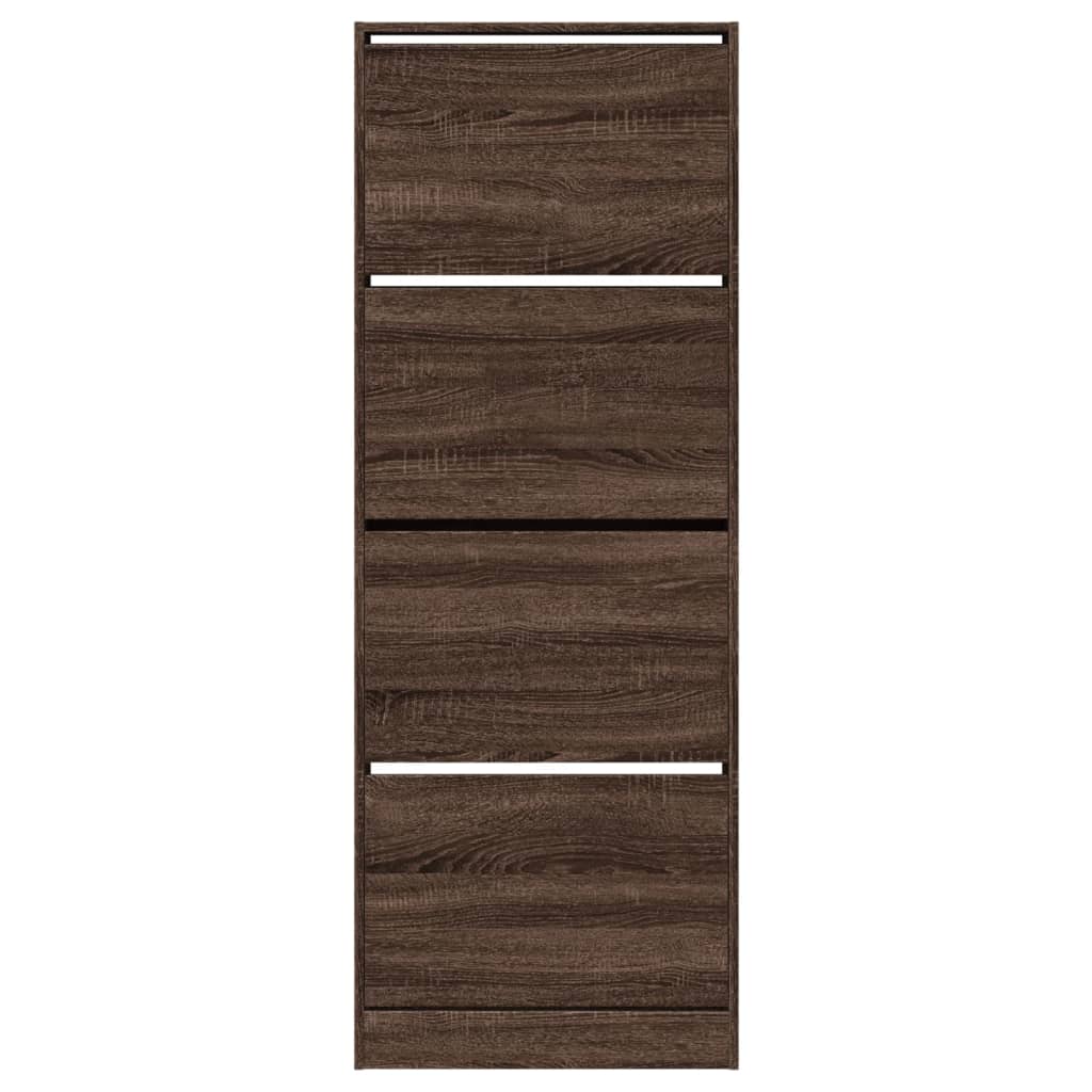 Armoire à chaussures chêne marron 60x21x163,5cm bois ingénierie - XIOS