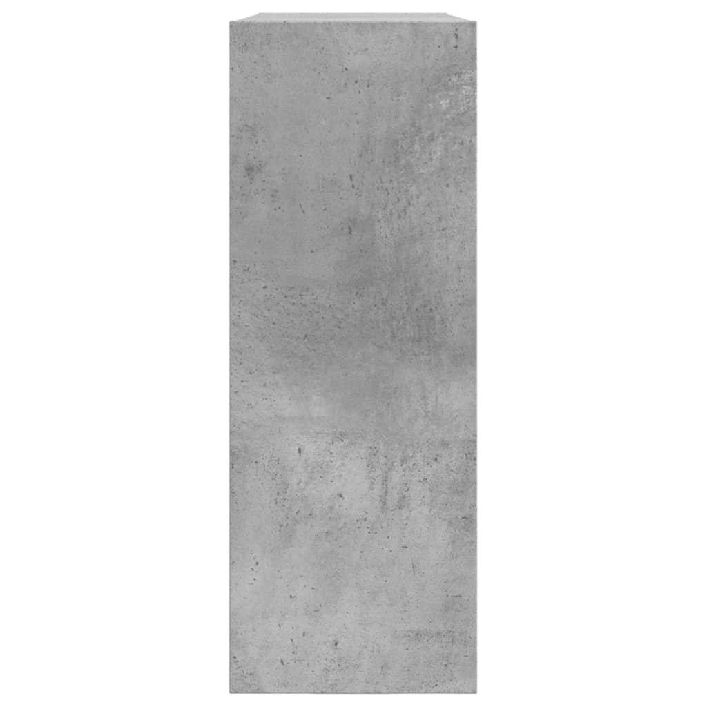 Armoire à chaussures gris béton 80x21x57 cm bois d'ingénierie - XIOS