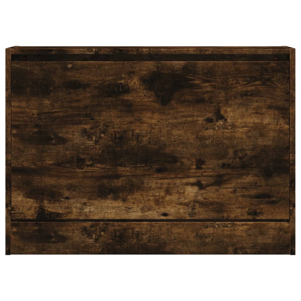Armoire à chaussures chêne fumé 80x21x57 cm bois ingénierie - XIOS