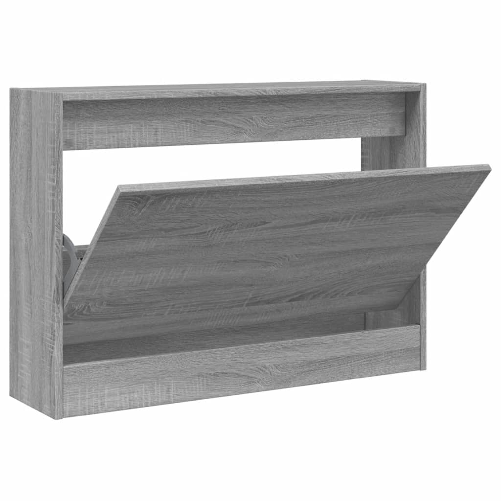 Armoire à chaussures sonoma gris 80x21x57 cm bois d'ingénierie - XIOS