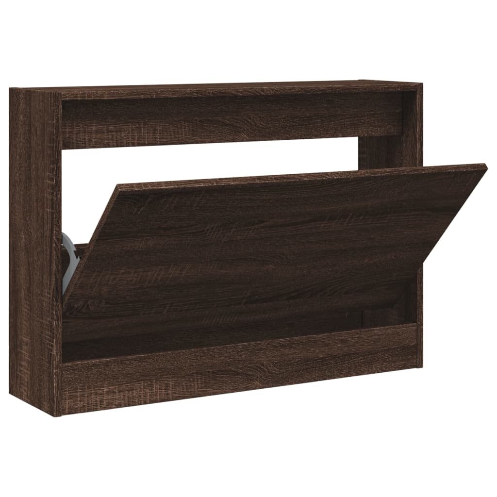 Armoire à chaussures chêne marron 80x21x57 cm Bois d'ingénierie - XIOS