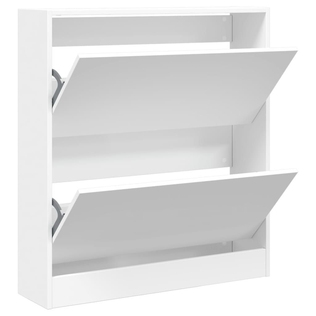 Armoire à chaussures blanc 80x21x87,5 cm bois d'ingénierie - XIOS