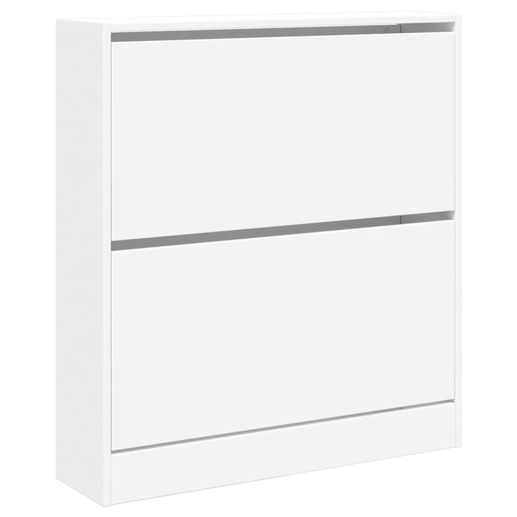 Armoire à chaussures blanc 80x21x87,5 cm bois d'ingénierie - XIOS