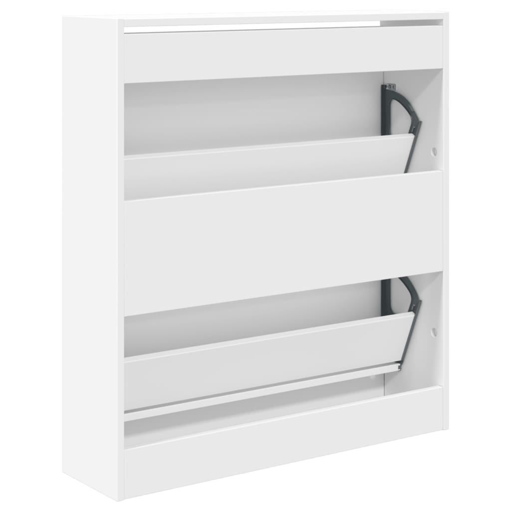 Armoire à chaussures blanc 80x21x87,5 cm bois d'ingénierie - XIOS