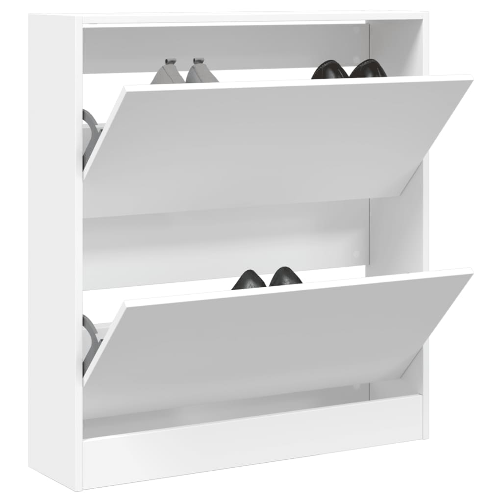 Armoire à chaussures blanc 80x21x87,5 cm bois d'ingénierie - XIOS