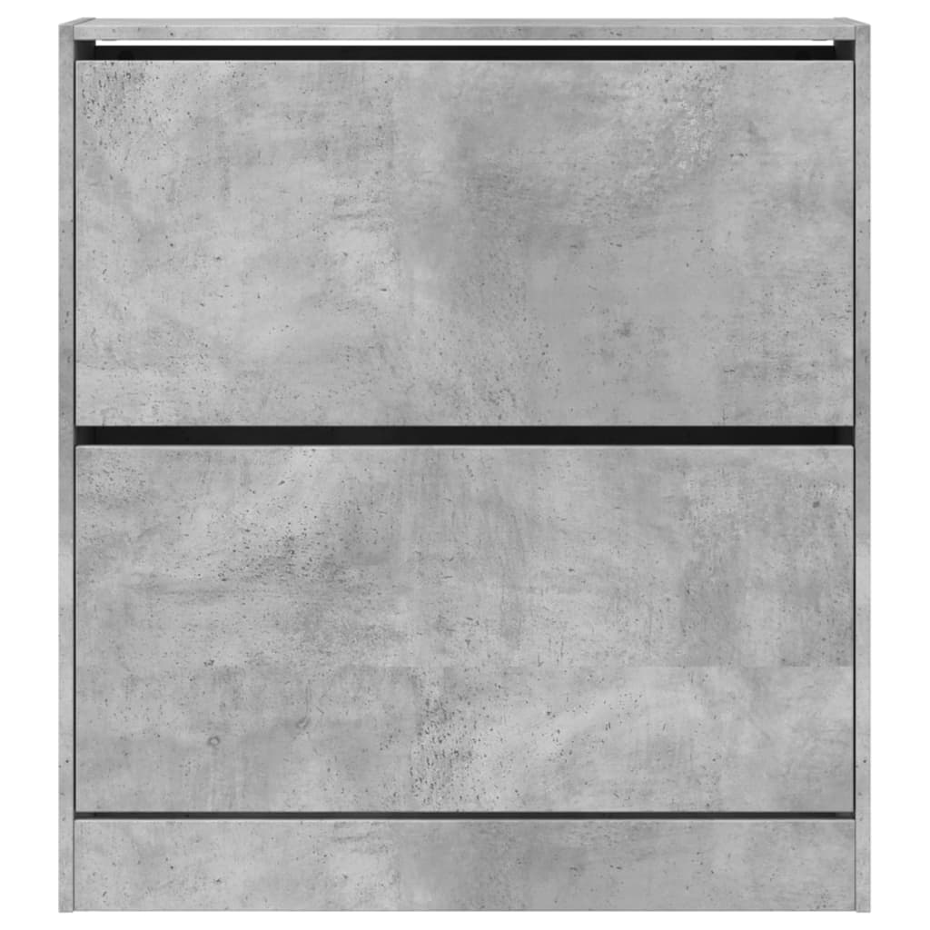 Armoire à chaussures gris béton 80x21x87,5 cm bois d'ingénierie - XIOS