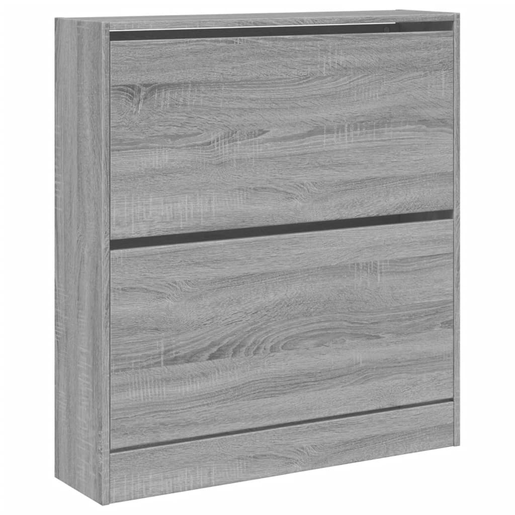 Armoire à chaussures sonoma gris 80x21x87,5cm bois d'ingénierie - XIOS