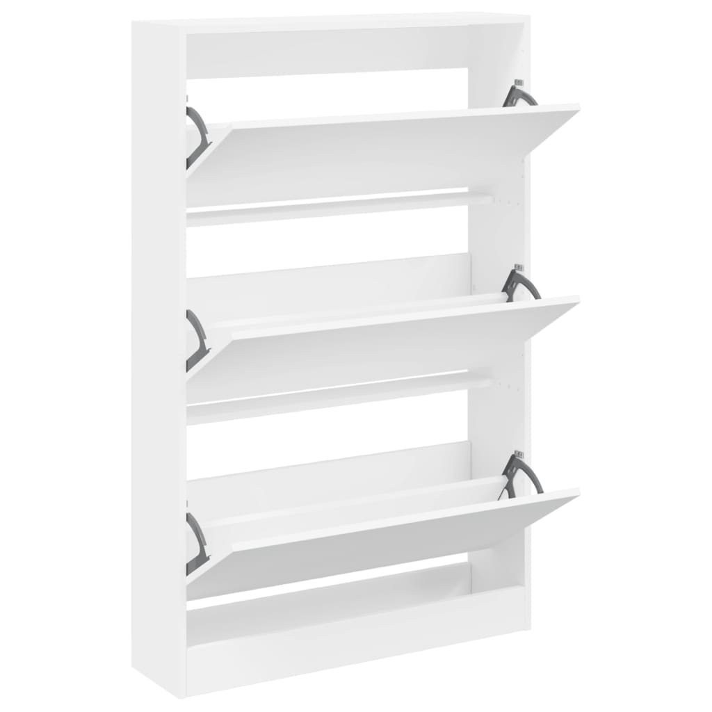 Armoire à chaussures blanc 80x21x125,5 cm bois d'ingénierie - XIOS