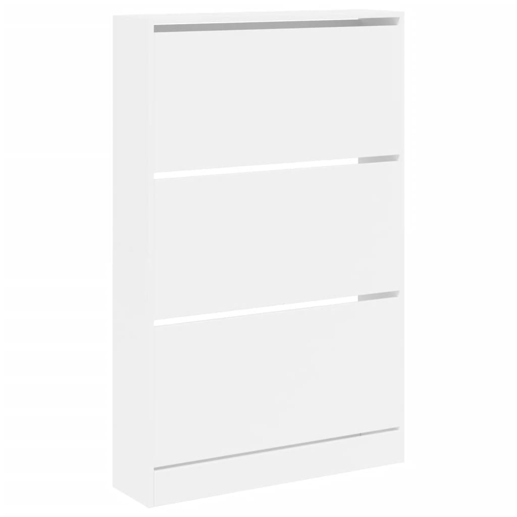 Armoire à chaussures blanc 80x21x125,5 cm bois d'ingénierie - XIOS