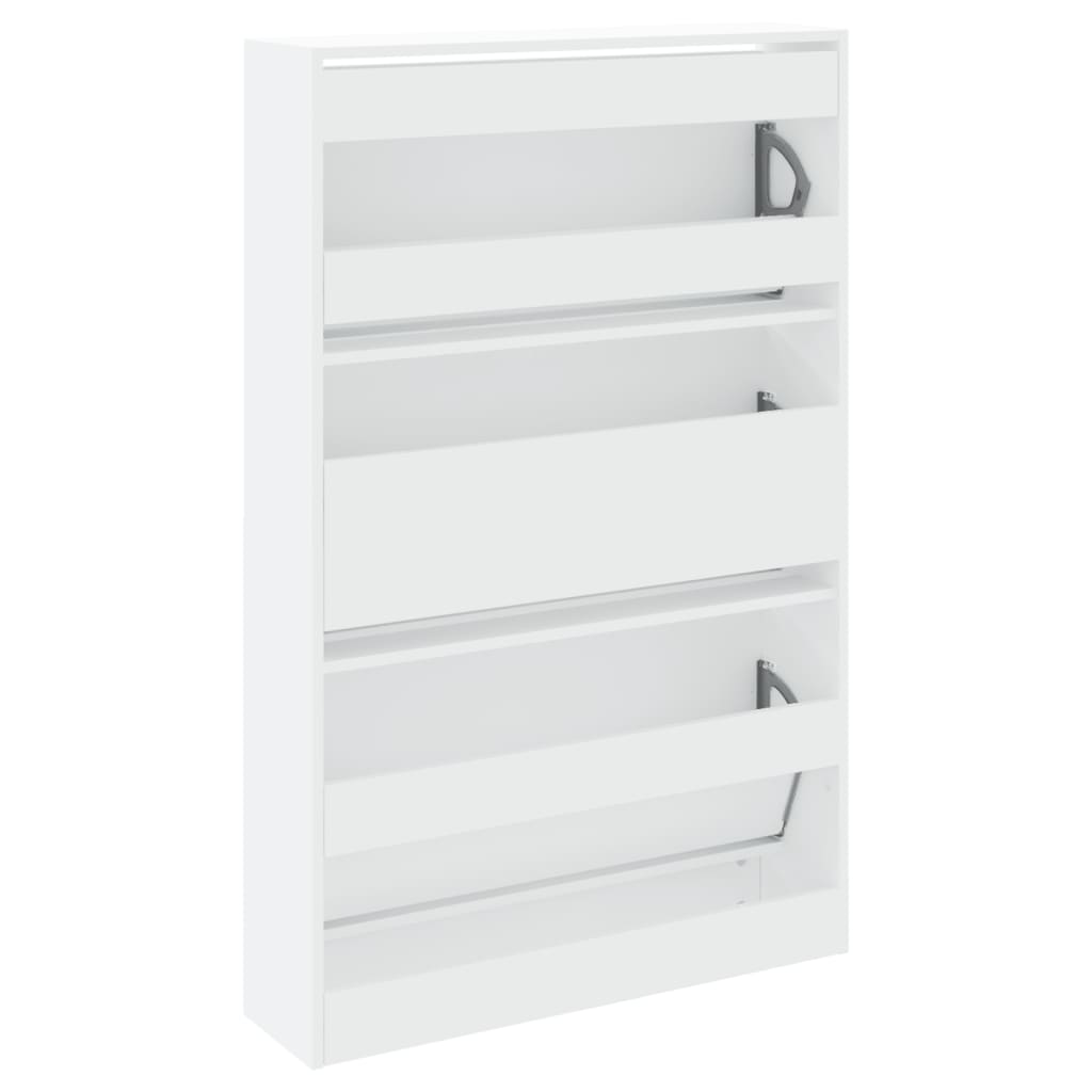 Armoire à chaussures blanc 80x21x125,5 cm bois d'ingénierie - XIOS