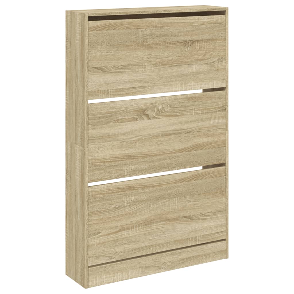 Armoire à chaussures chêne sonoma 80x21x125,5cm bois ingénierie - XIOS