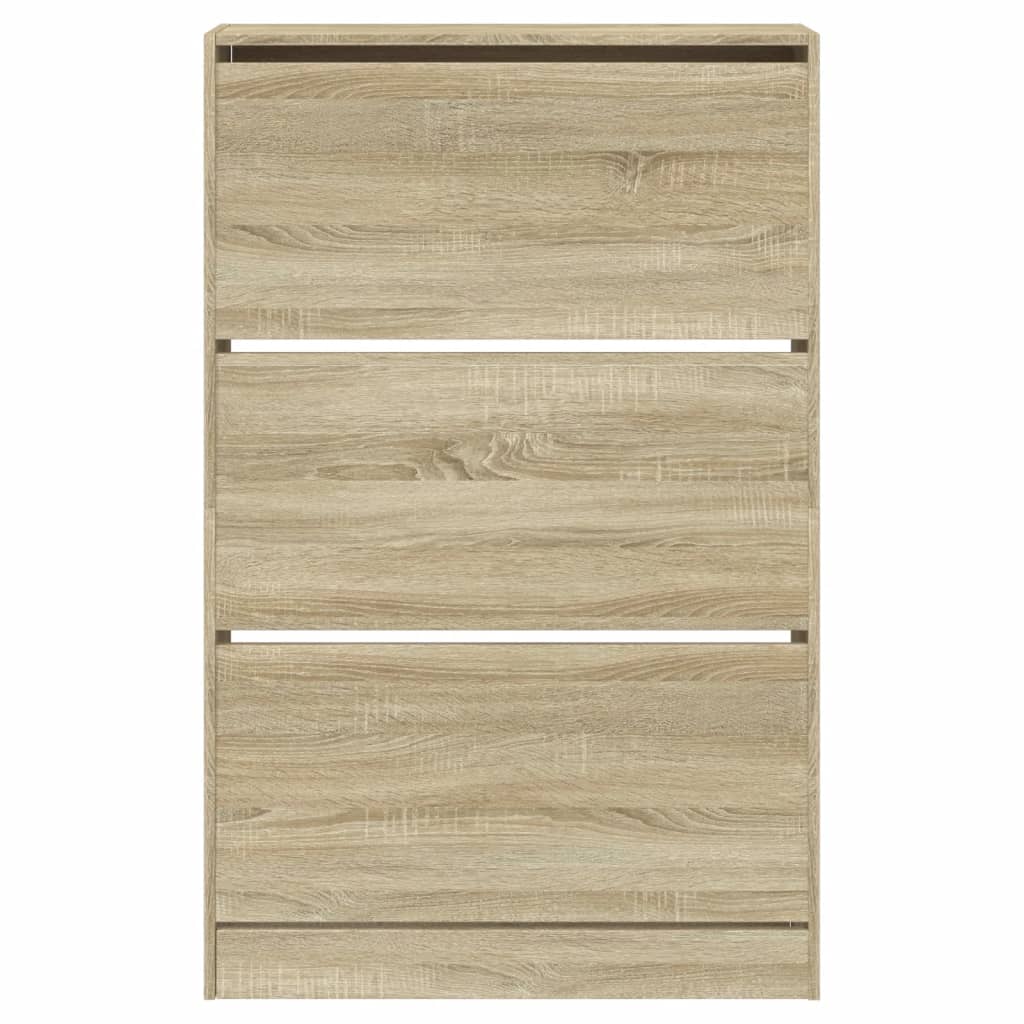 Armoire à chaussures chêne sonoma 80x21x125,5cm bois ingénierie - XIOS