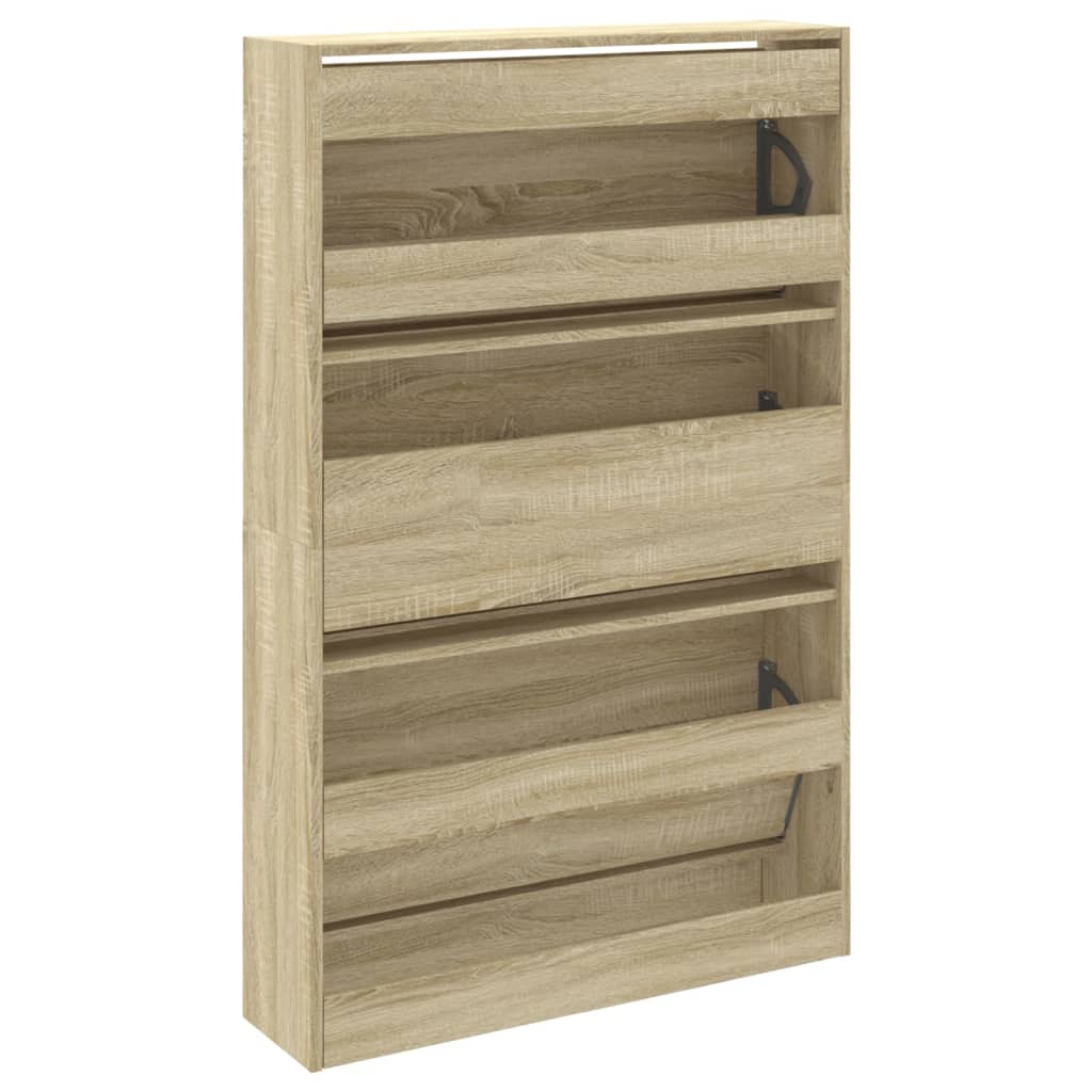 Armoire à chaussures chêne sonoma 80x21x125,5cm bois ingénierie - XIOS