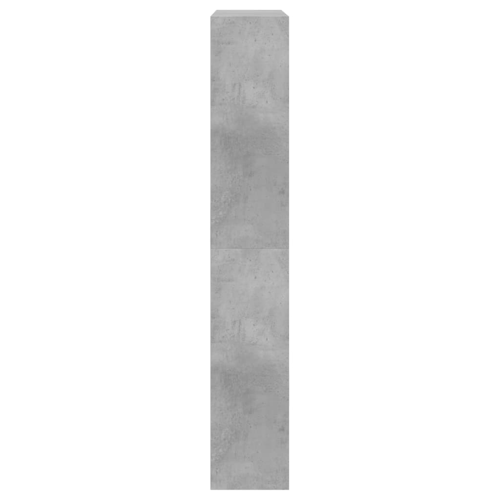 Armoire à chaussures gris béton 80x21x125,5cm bois d'ingénierie - XIOS
