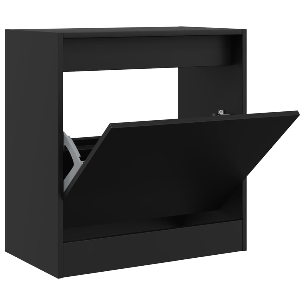 Armoire à chaussures noir 60x34x63,5 cm bois d'ingénierie - XIOS