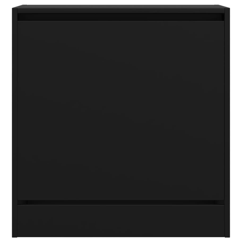 Armoire à chaussures noir 60x34x63,5 cm bois d'ingénierie - XIOS