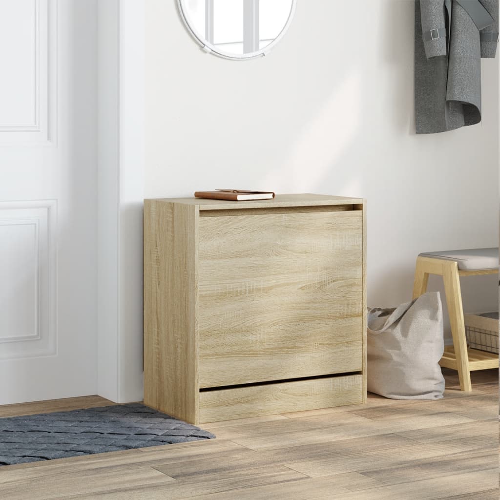 Armoire à chaussures chêne sonoma 60x34x63,5 cm bois ingénierie - XIOS
