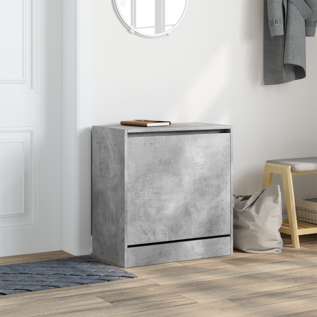 Armoire à chaussures gris béton 60x34x63,5 cm bois d'ingénierie - XIOS